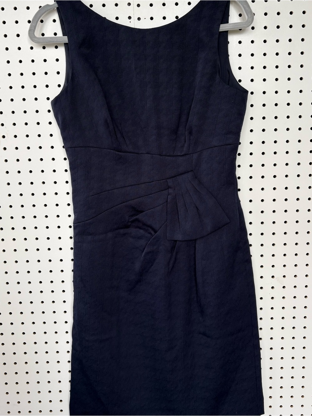 Tahari Arthur S.Levine Sleeveless Navy Sheath Dress with Side Pleat Detail 4